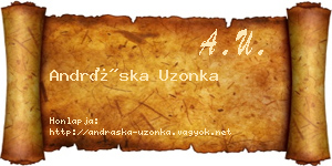 Andráska Uzonka névjegykártya